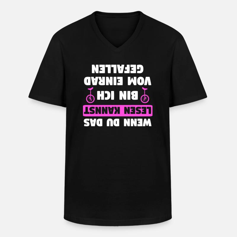 Einrad Einräder Einradfahrer Unicycle Geschenk - Männer-T-Shirt mit V-Ausschnitt - Schwarz
