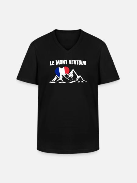 Cadeau cycliste Le Mont Ventoux - T-shirt col V Homme - noir