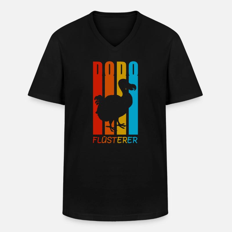 Dodo Flüsterer Dodos Urzeit Geschenk - Männer-T-Shirt mit V-Ausschnitt - Schwarz