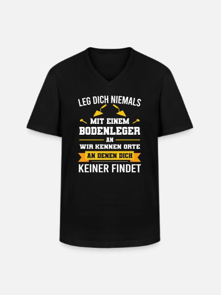 Bodenleger Handwerker Boden Geschenk - Männer-T-Shirt mit V-Ausschnitt - Schwarz