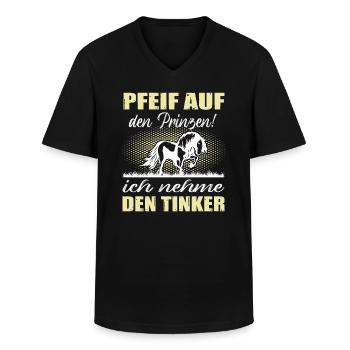 Tinker Pferd Reiten Geschenk - Männer-T-Shirt mit V-Ausschnitt - Schwarz - Vorne - AI Model Male 178 dark (178cm)