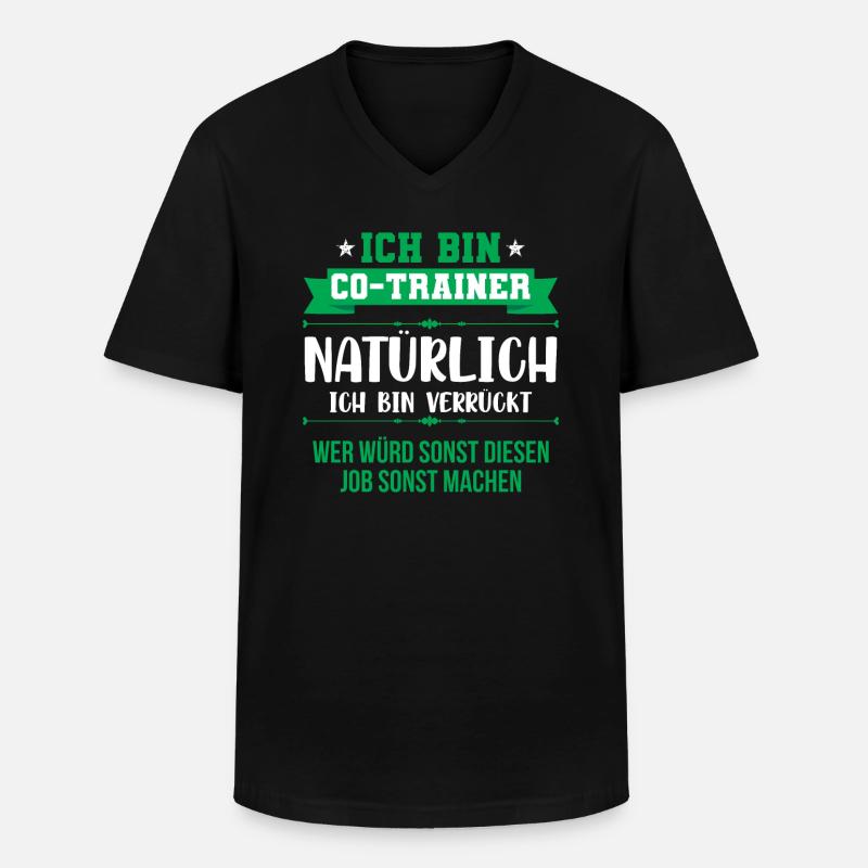 Co-Trainer Trainer Fußballtrainer Geschenk - Männer-T-Shirt mit V-Ausschnitt - Schwarz