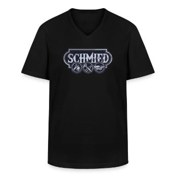 Schmied Eisen Schmieden Schmiedeeisen Geschenk - Männer-T-Shirt mit V-Ausschnitt - Schwarz - Vorne - AI Model Male 178 dark (178cm)