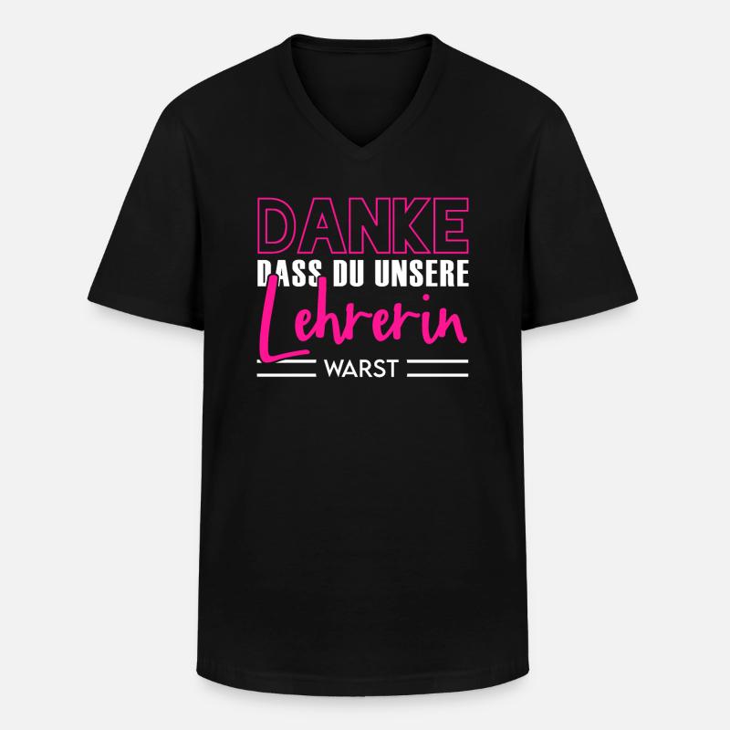 Lehrerin Abschied Lehrer Geschenk - Männer-T-Shirt mit V-Ausschnitt - Schwarz