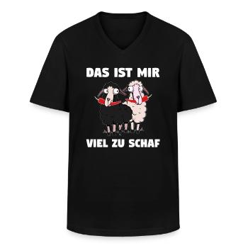 Schaf Unschaf Schafe Scharf Hirte Geschenk - Männer-T-Shirt mit V-Ausschnitt - Schwarz - Vorne - AI Model Male 178 dark (178cm)