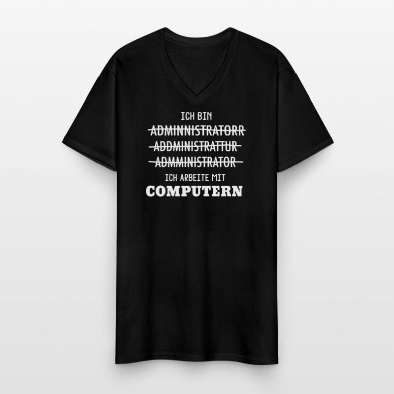 Admin Administrator Programmierer Geschenk Männer-T-Shirt mit V-Ausschnitt