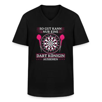 So gut sieht eine Dart Königin aussehen Geschenk - Männer-T-Shirt mit V-Ausschnitt - Schwarz - Vorne - AI Model Male 178 dark (178cm)