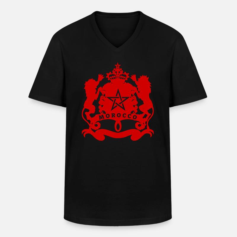 Morocco - Männer-T-Shirt mit V-Ausschnitt - Schwarz