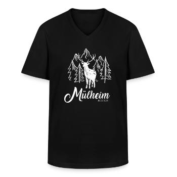 mülheim an der ruhr - Männer-T-Shirt mit V-Ausschnitt - Schwarz - Vorne - AI Model Male 178 dark (178cm)