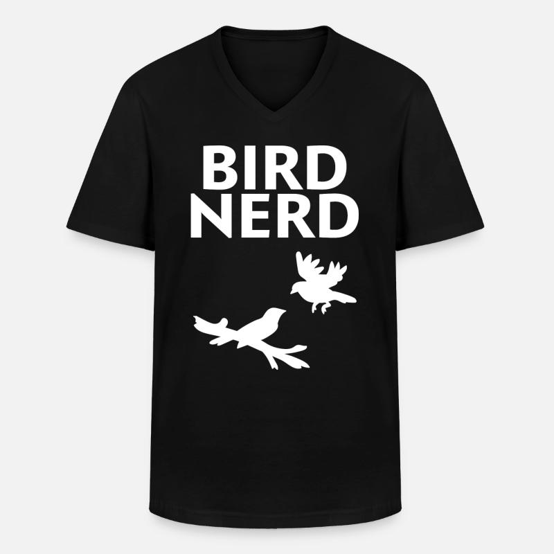 Bird Nerd - Männer-T-Shirt mit V-Ausschnitt - Schwarz