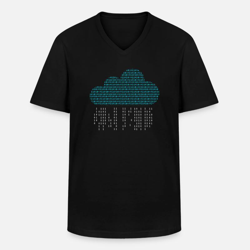 Software Engineer Binary Codes - Men's V-Neck T-Shirt - black