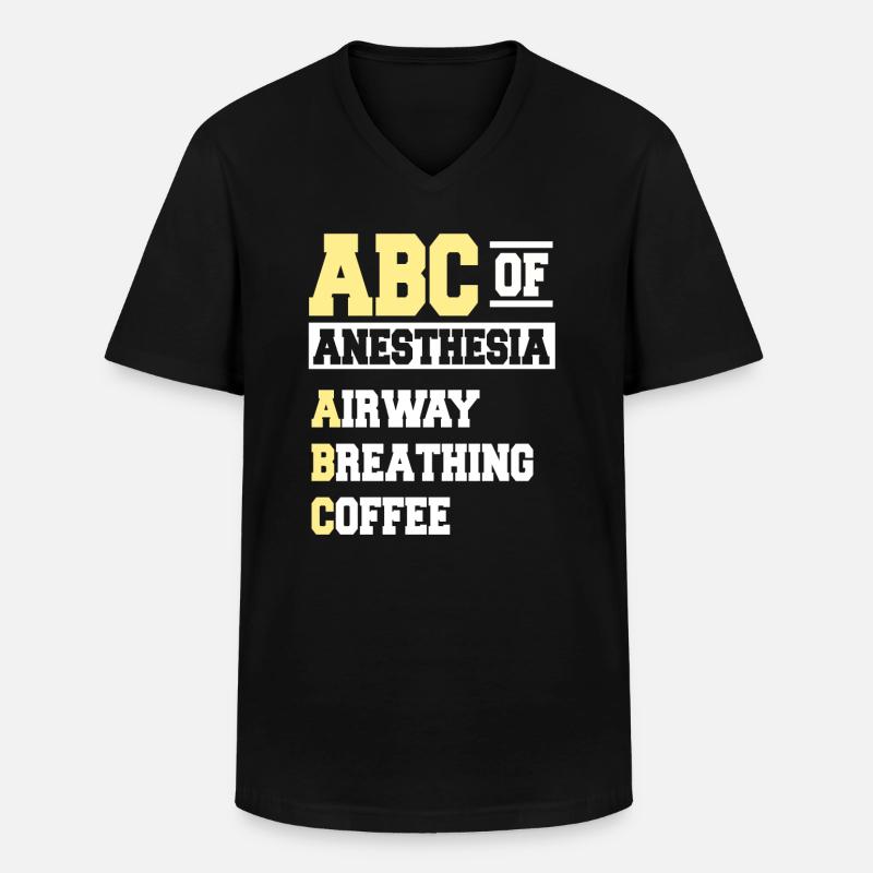 ABC Of Anesthesia - Männer-T-Shirt mit V-Ausschnitt - Schwarz