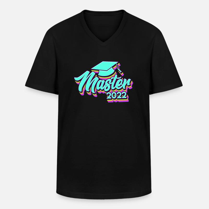 Master Abschluss Master 2022 - Männer-T-Shirt mit V-Ausschnitt - Schwarz