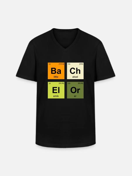 Baccalauréat Baccalauréat - T-shirt col V Homme - noir