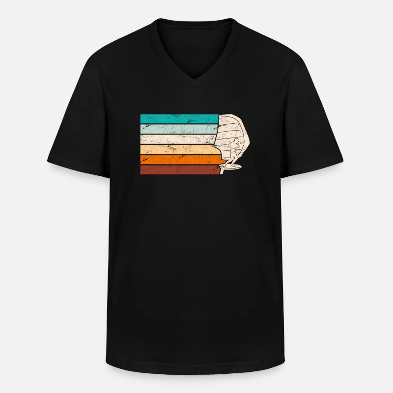 Wing Surf Wing Foil Wing Foiler - Männer-T-Shirt mit V-Ausschnitt - Schwarz