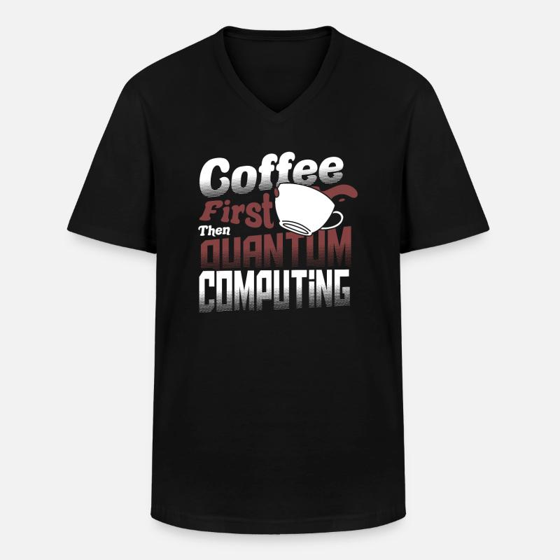 Quantencomputer Informatik - Männer-T-Shirt mit V-Ausschnitt - Schwarz