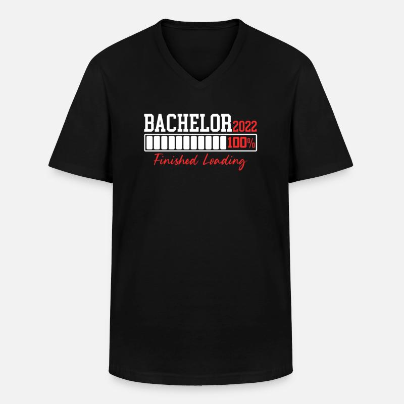 Bachelor 2022 - Männer-T-Shirt mit V-Ausschnitt - Schwarz