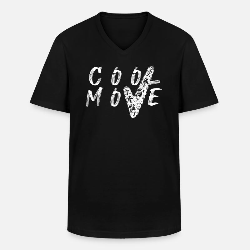 Cool Move Double Track - Männer-T-Shirt mit V-Ausschnitt - Schwarz