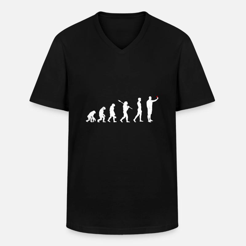Schiedsrichter Evolution - Männer-T-Shirt mit V-Ausschnitt - Schwarz