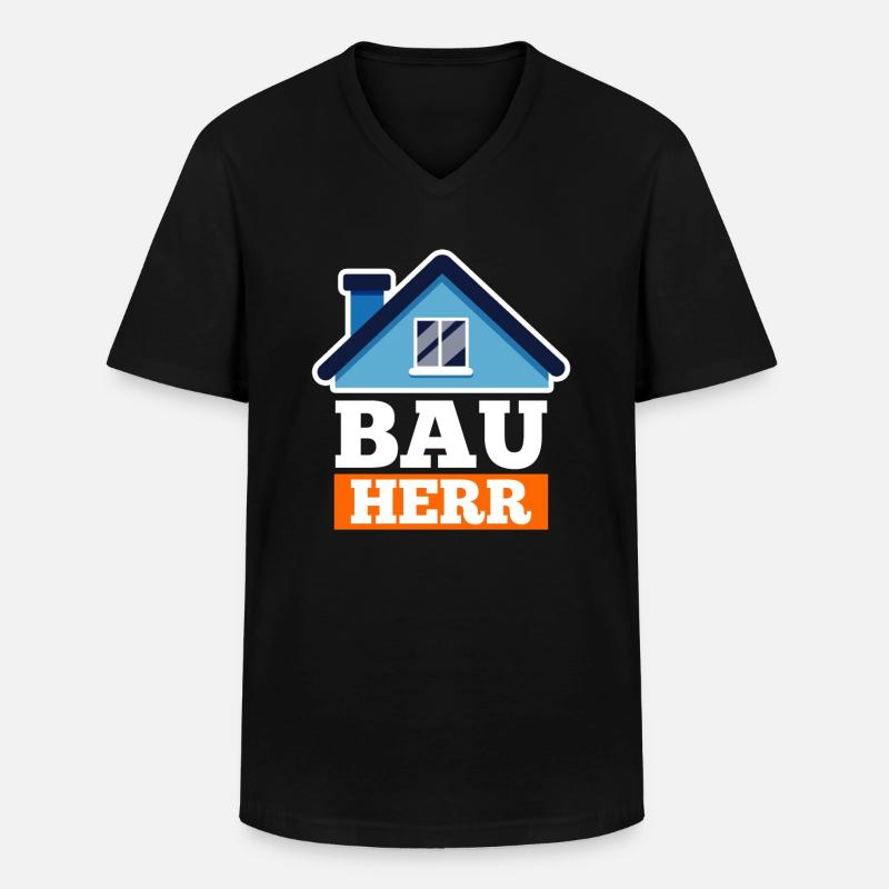 Bauherr - Männer-T-Shirt mit V-Ausschnitt - Schwarz