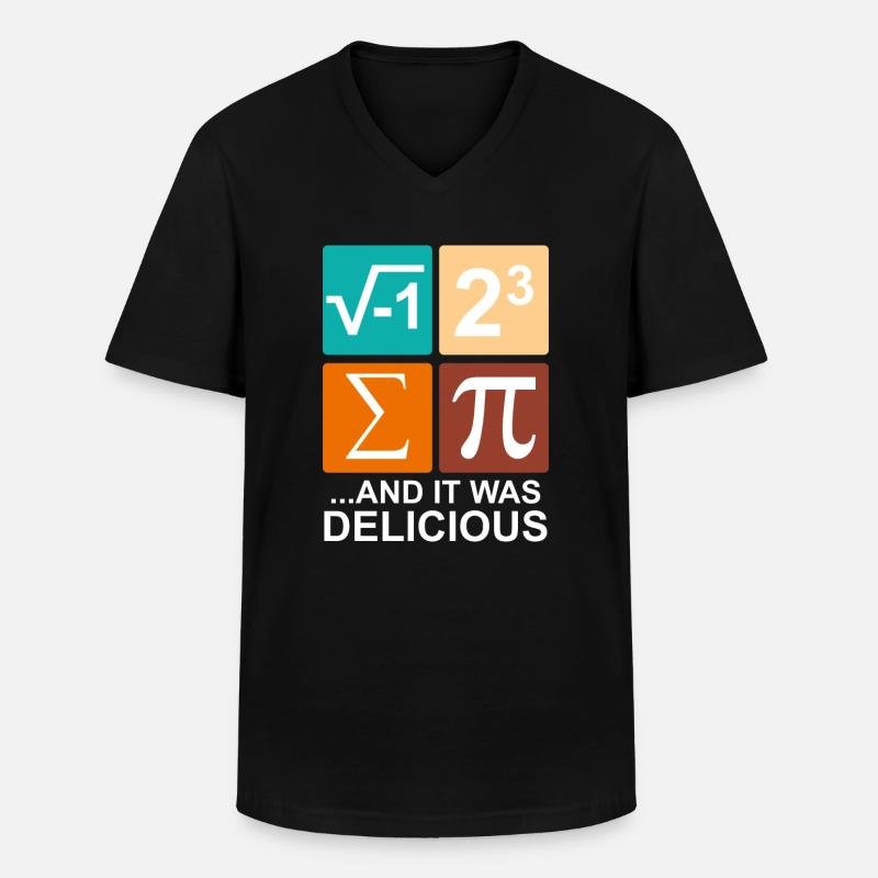 I ate some pie - Männer-T-Shirt mit V-Ausschnitt - Schwarz
