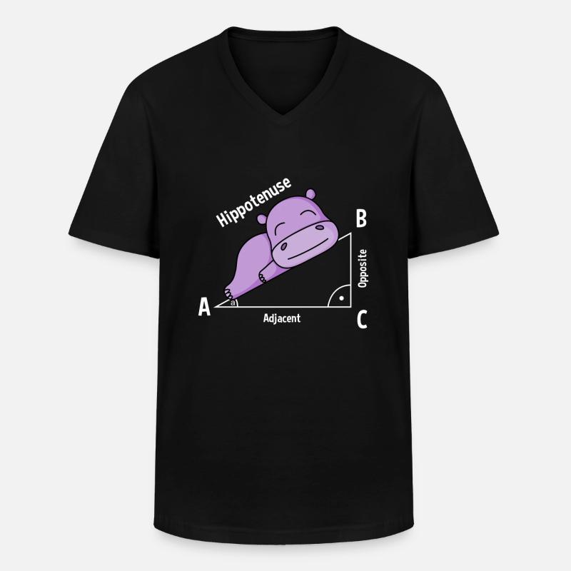 Math teacher Hipotenuse Math - Men's V-Neck T-Shirt - black