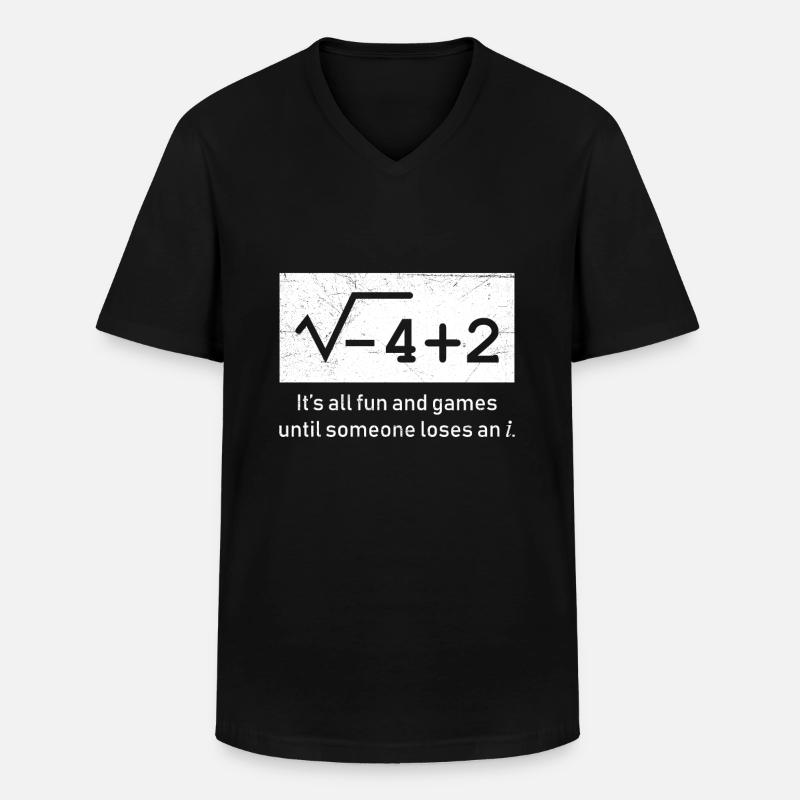 Complex numbers funny math - Men's V-Neck T-Shirt - black