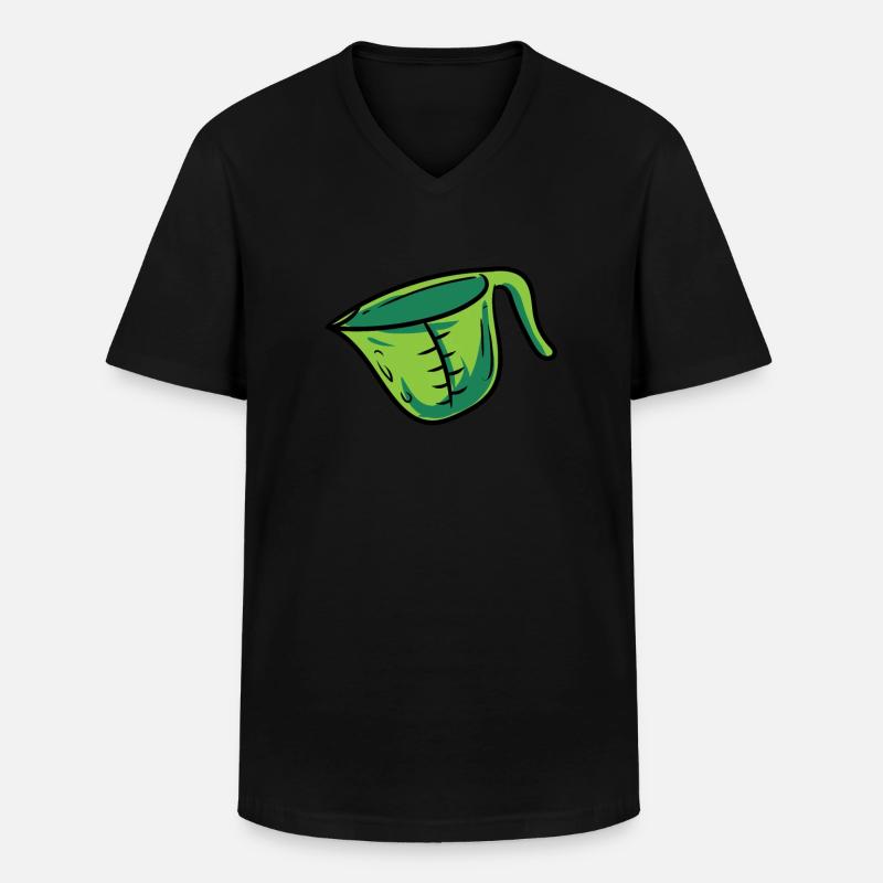 Messbecher - Männer-T-Shirt mit V-Ausschnitt - Schwarz