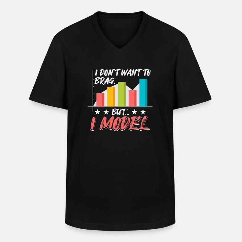 Daten Bigdata Datenanalyse - Männer-T-Shirt mit V-Ausschnitt - Schwarz
