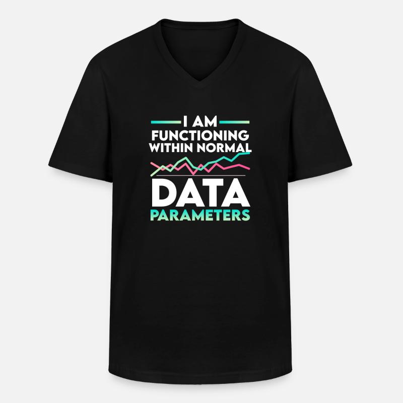 Parameter US Flagge Computer Datenwissenschaftler - Männer-T-Shirt mit V-Ausschnitt - Schwarz