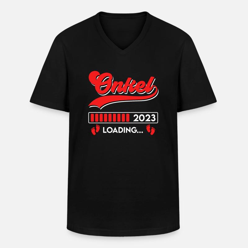 Onkel 2023 loading Onkel - Männer-T-Shirt mit V-Ausschnitt - Schwarz