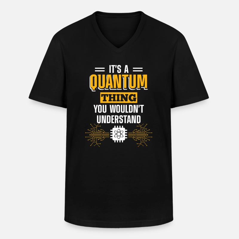 Quantum Computational Physics - Men's V-Neck T-Shirt - black
