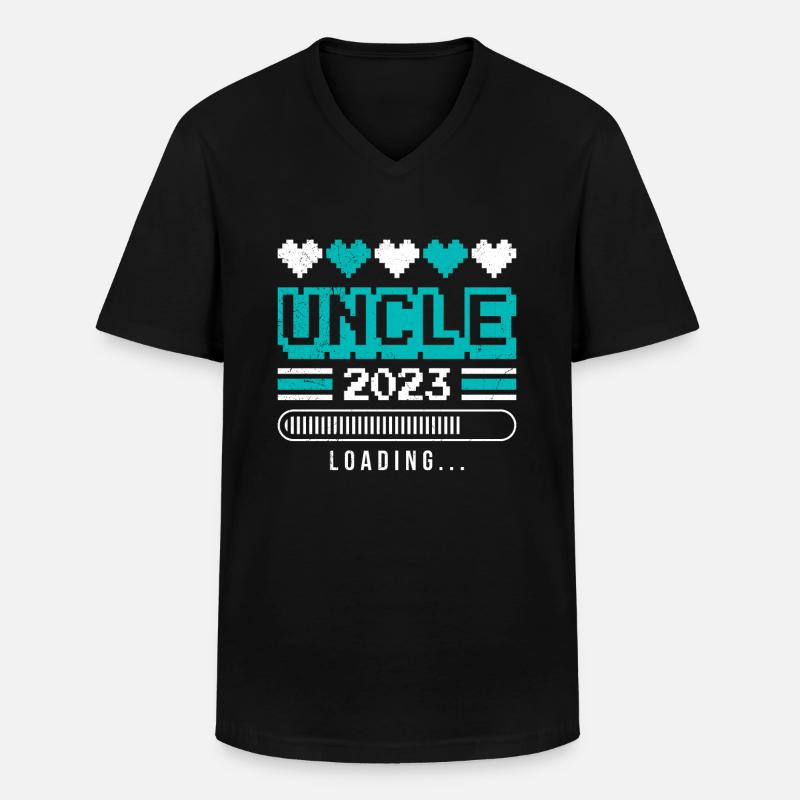 Onkel 2023 loading - Männer-T-Shirt mit V-Ausschnitt - Schwarz