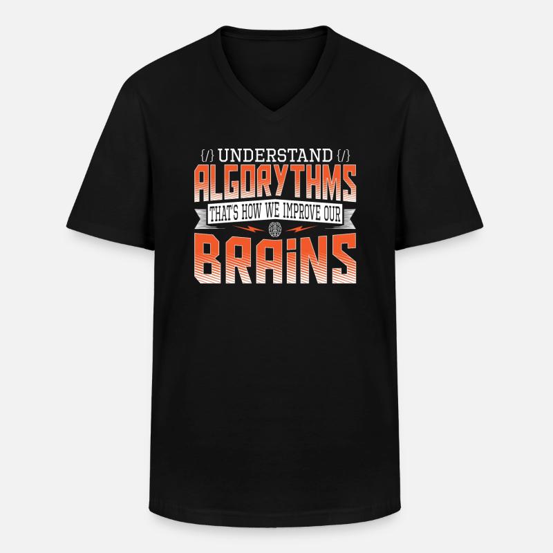 Hacking Programming Coder Developer - T-shirt col V Homme - noir