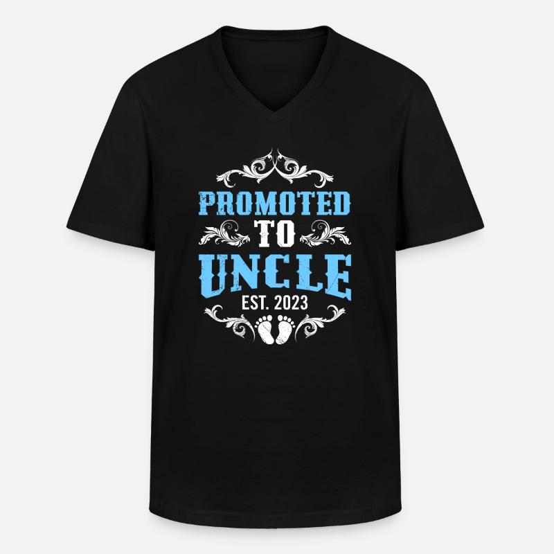 Onkel 2023 - Männer-T-Shirt mit V-Ausschnitt - Schwarz