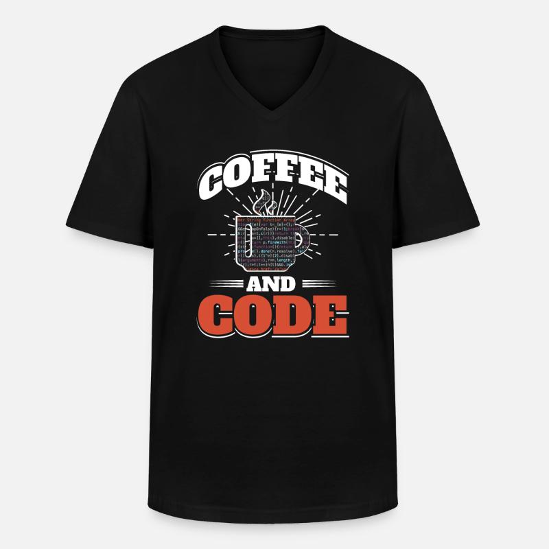 Software Computer Developer - Men's V-Neck T-Shirt - black