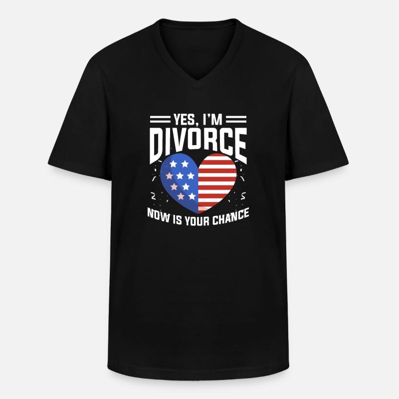 Scheidung Ehekrise - Männer-T-Shirt mit V-Ausschnitt - Schwarz
