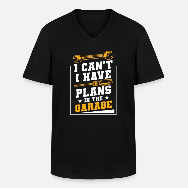 Garage Automechaniker - Männer-T-Shirt mit V-Ausschnitt - Schwarz