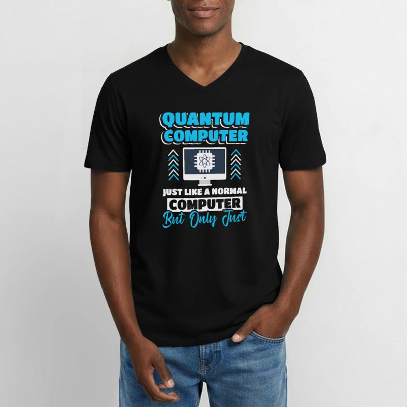 Quantum Computer Quantum Computing Men's V-Neck T-Shirt