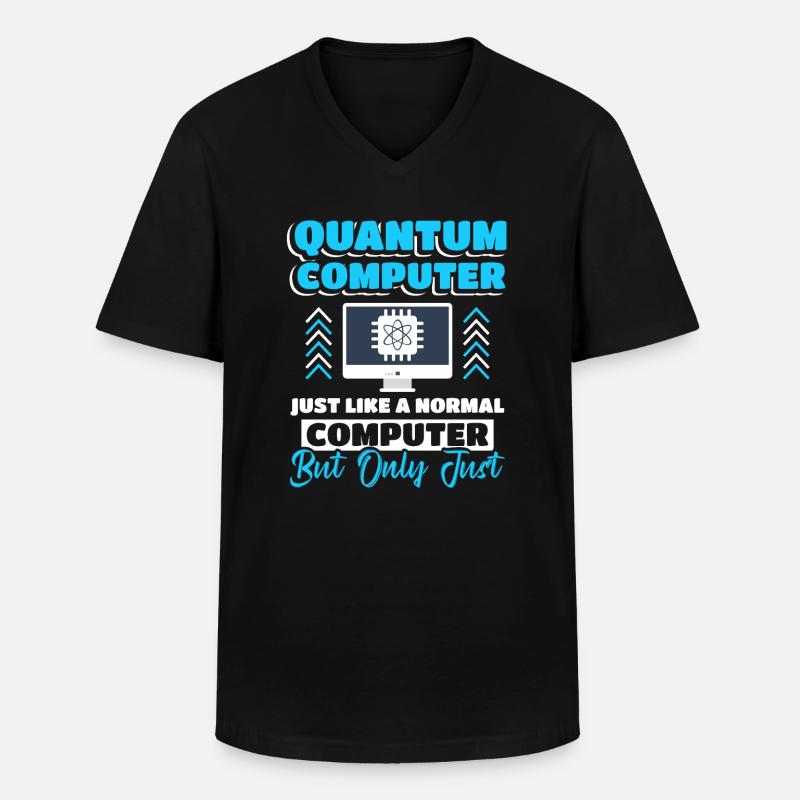 Quantencomputer Quantum Computing - Männer-T-Shirt mit V-Ausschnitt - Schwarz