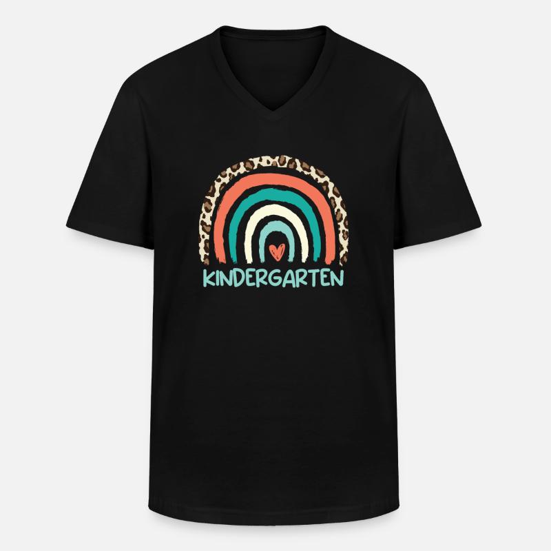 Ich bin gerne im Kindergarten - Männer-T-Shirt mit V-Ausschnitt - Schwarz