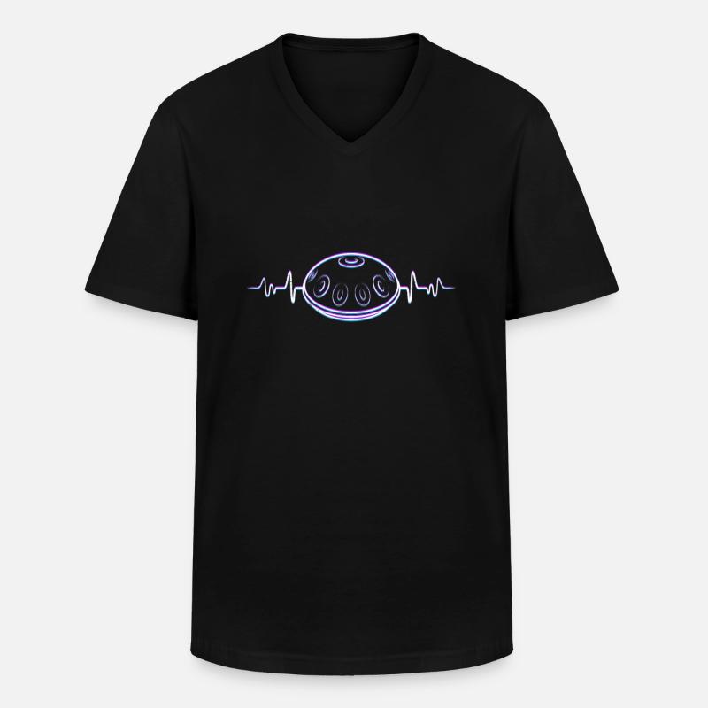 Klangschale Blech Percussion Drummer Schlagzeug - Männer-T-Shirt mit V-Ausschnitt - Schwarz