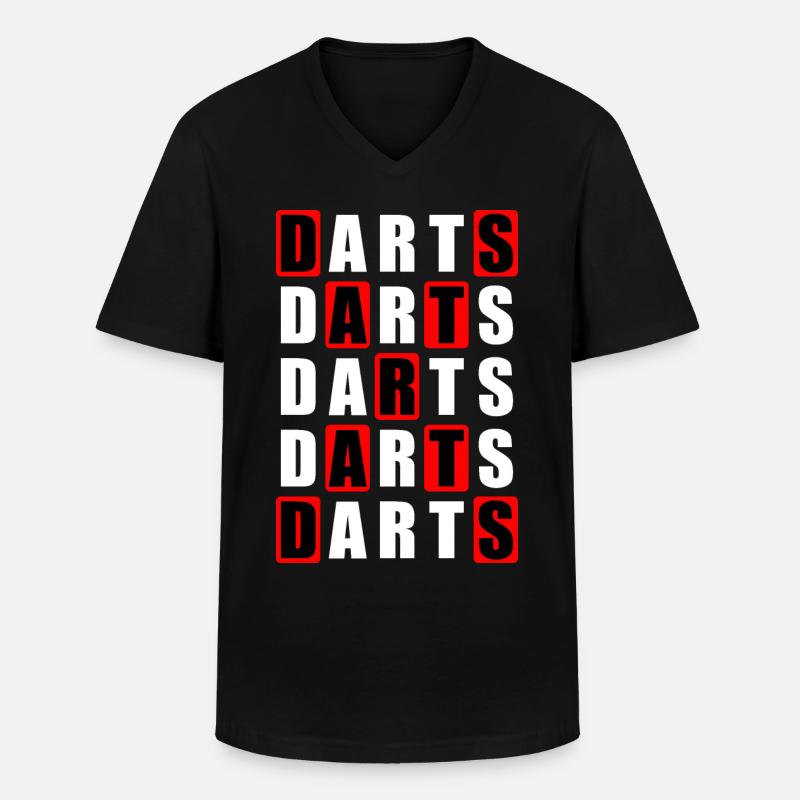 Darts Logo - Männer-T-Shirt mit V-Ausschnitt - Schwarz