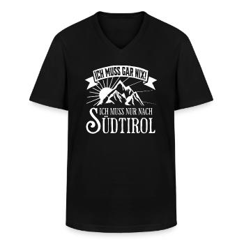 Urlaub in Südtirol - Männer-T-Shirt mit V-Ausschnitt - Schwarz - Vorne - AI Model Male 178 dark (178cm)