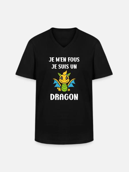 Bébé dragon - T-shirt col V Homme - noir