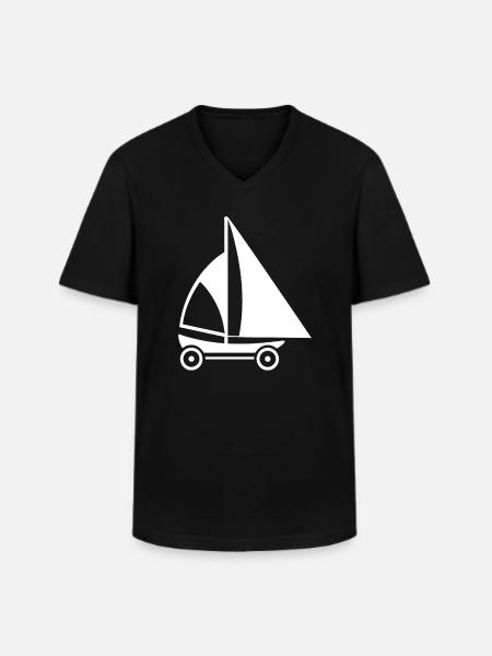 Sand yachting - Men's V-Neck T-Shirt - black