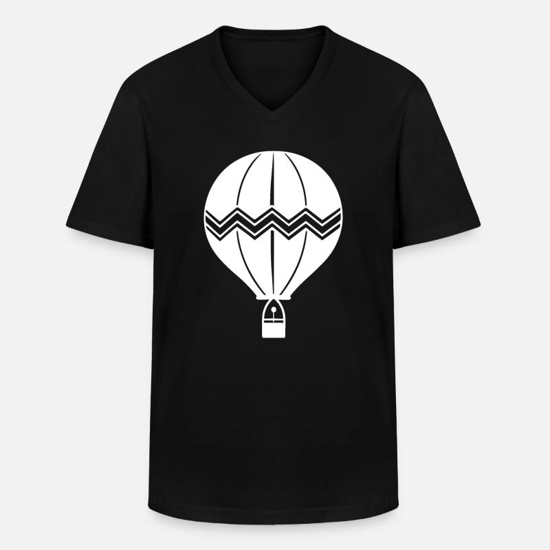 Luftballon - Männer-T-Shirt mit V-Ausschnitt - Schwarz