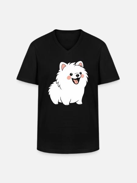 Spitz - T-shirt col V Homme - noir