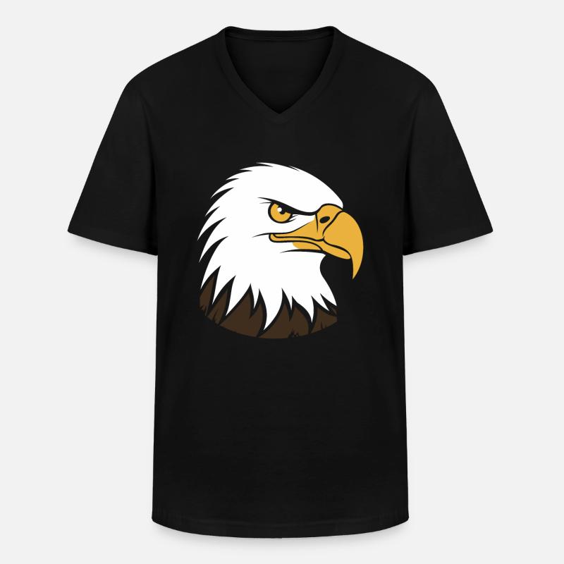 Adler-Vogel - Männer-T-Shirt mit V-Ausschnitt - Schwarz