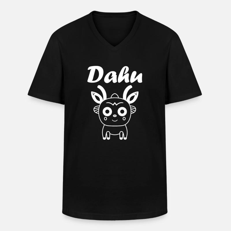 Dahu - Männer-T-Shirt mit V-Ausschnitt - Schwarz